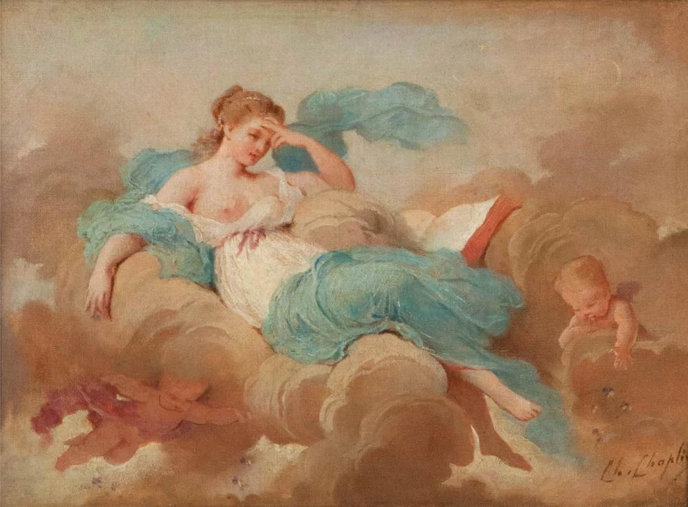 Charles Joshua Chaplin - Allegoria della poesia